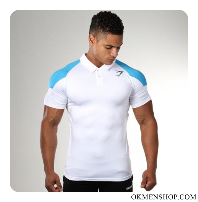 Áo phông thể hình gymshark màu trắng