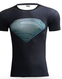 Áo gym thể hình superman màu đen