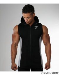 Áo thể hình hoodie Gymshark màu đen